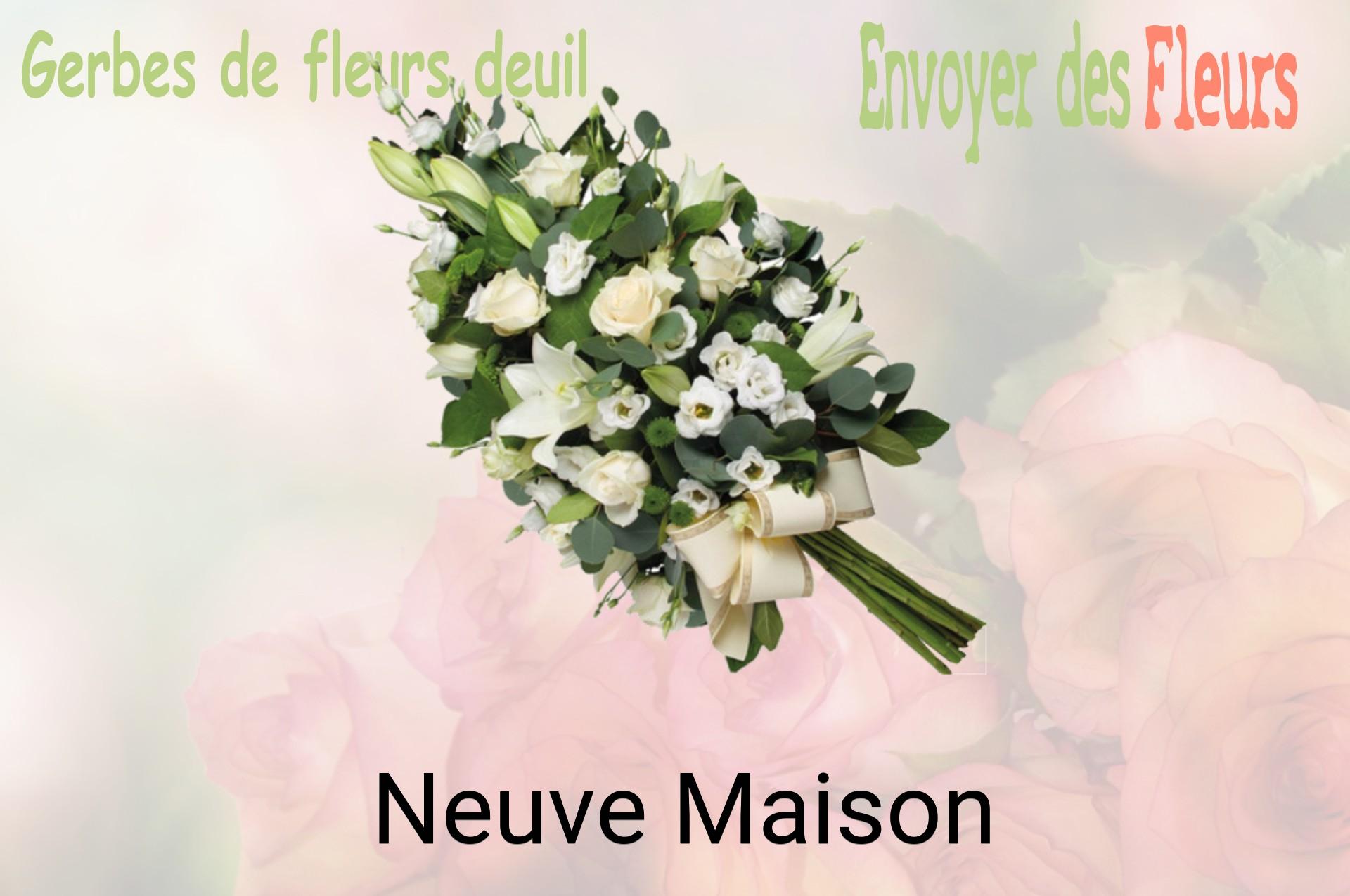 Gerbe de fleurs de deuil livrée à Neuve-Maison